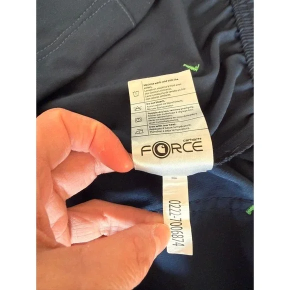 Carhartt Force Scrub cross flex pants scrub bottoms navy blue Tall 2xl - Picture 9 of 12